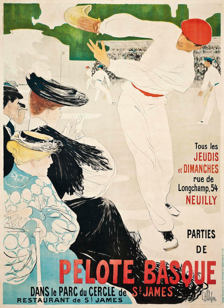 baskická pelota, c. 1903. od Clementine Helene Dufau