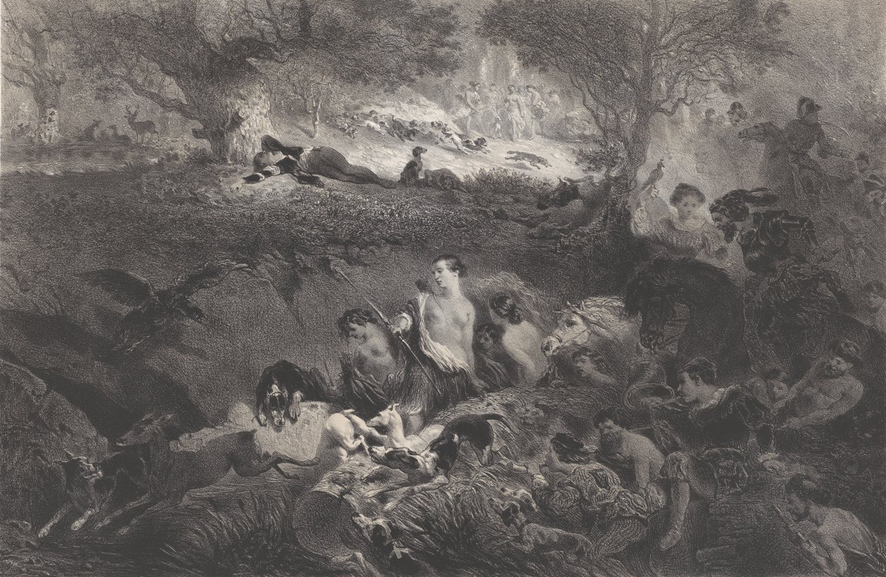Sny o lovu, 1858. od Célestin Nanteuil