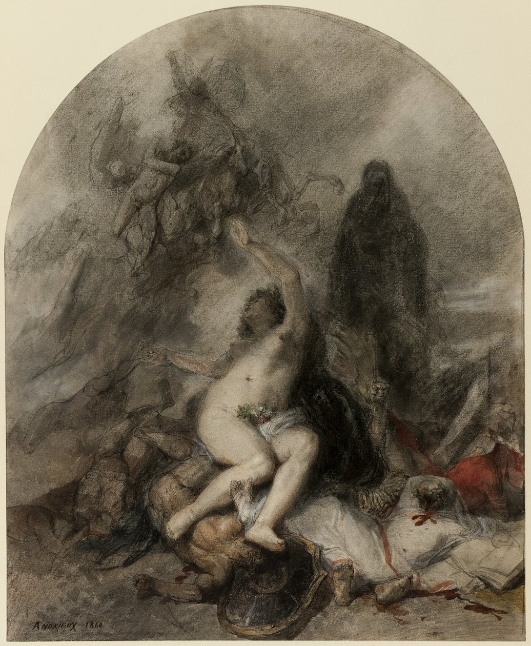 Alegorie války od Clément Auguste Andrieux
