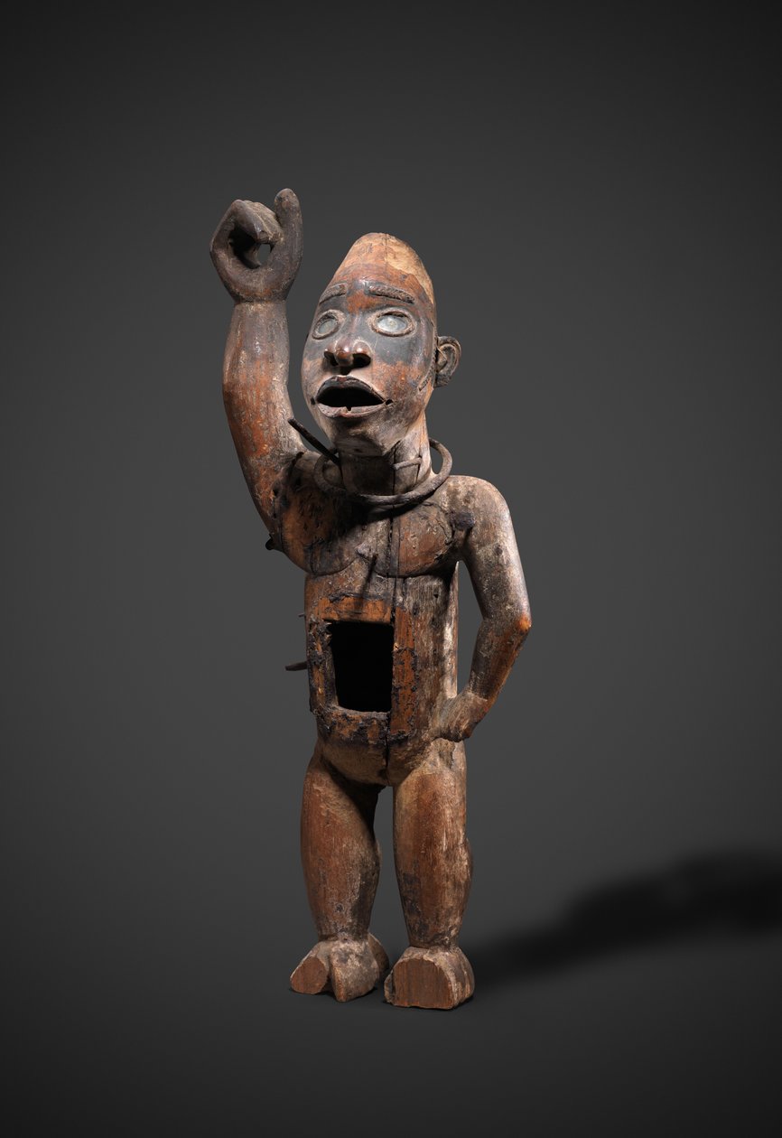 Nkisi (dřevo, železo a sklo) od Congolese