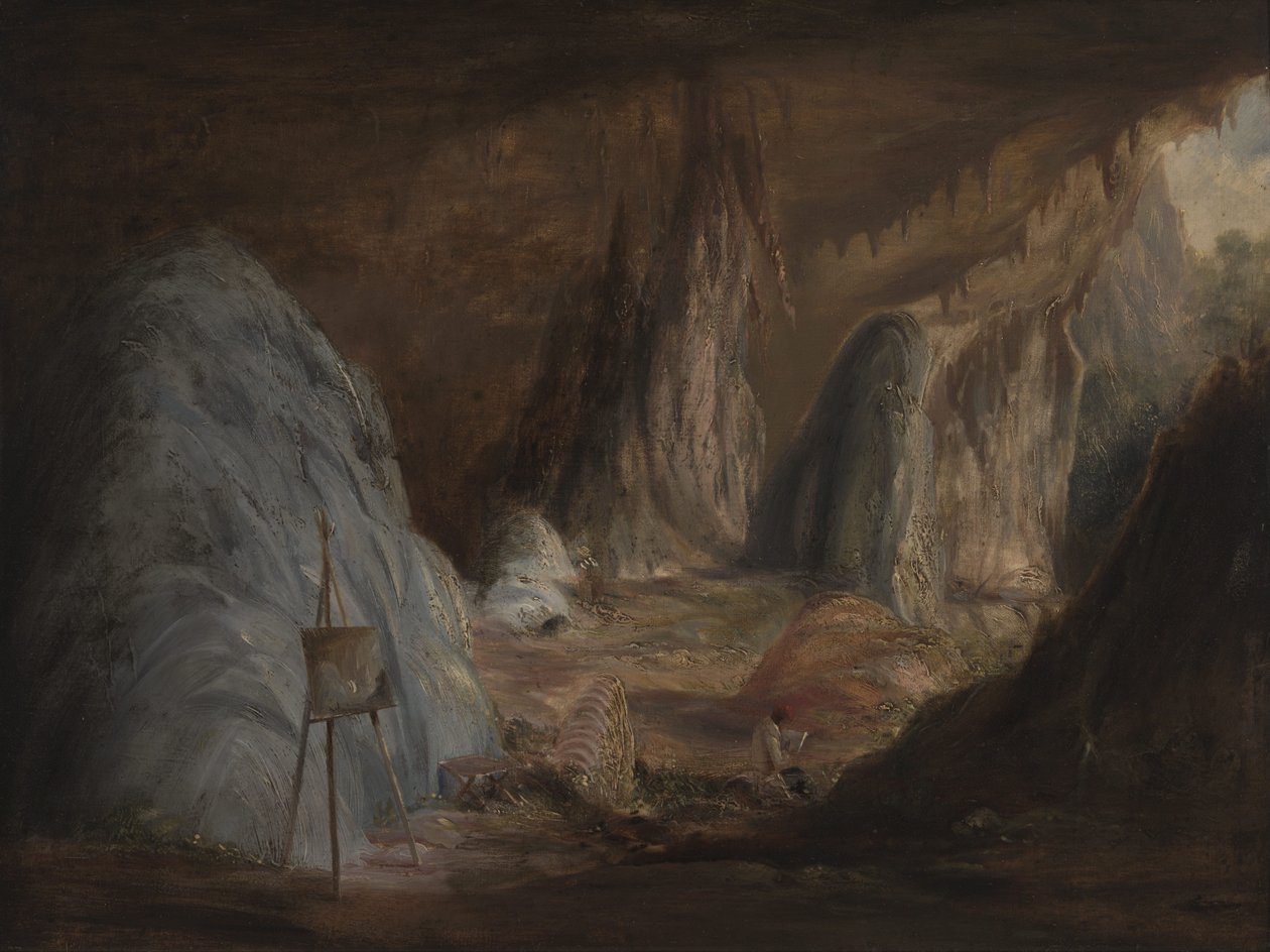 Stalagmity, jeskyně Burragalong od Conrad Martens