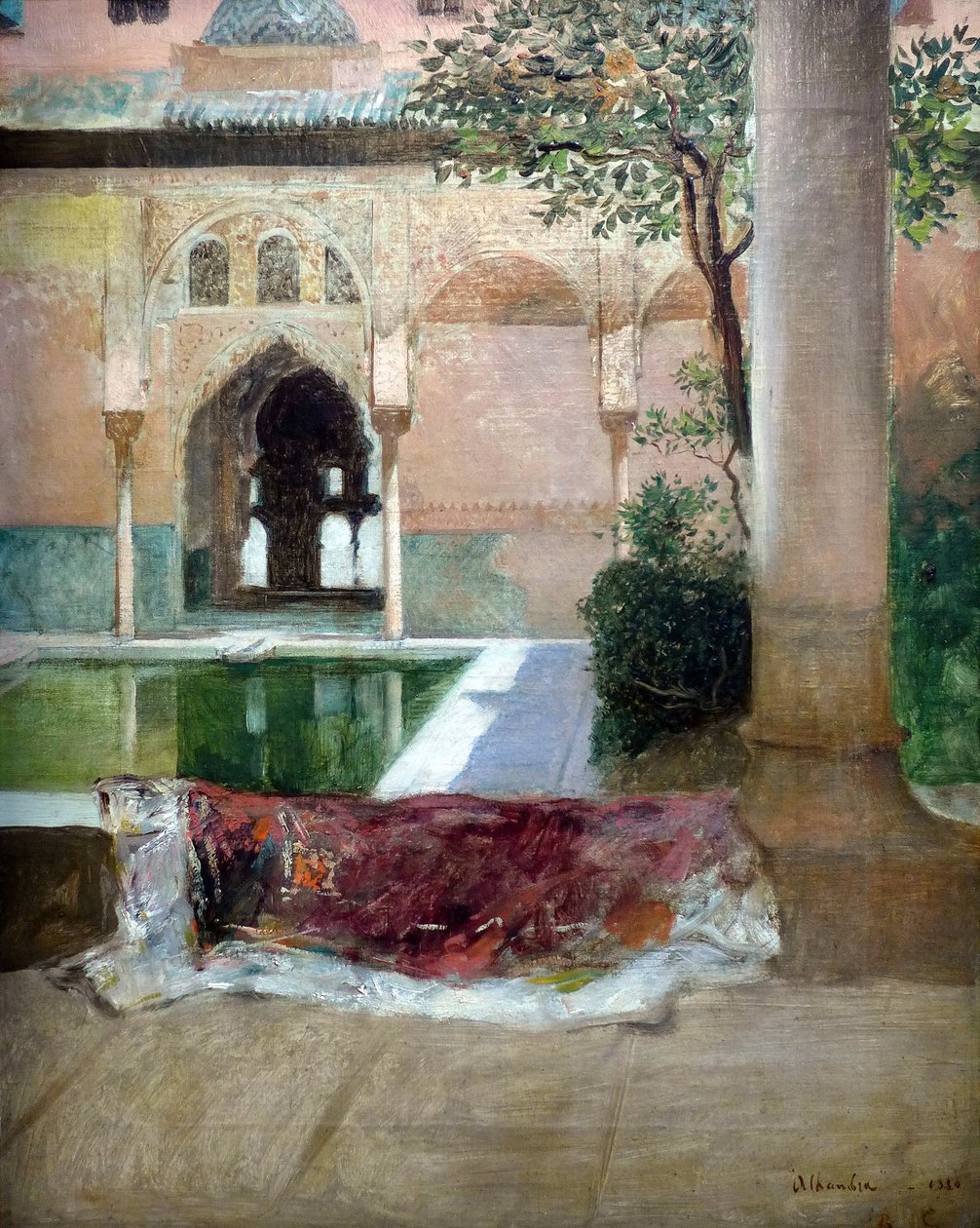 Nádvoří Alhambry v Granadě, 1880 od Constant