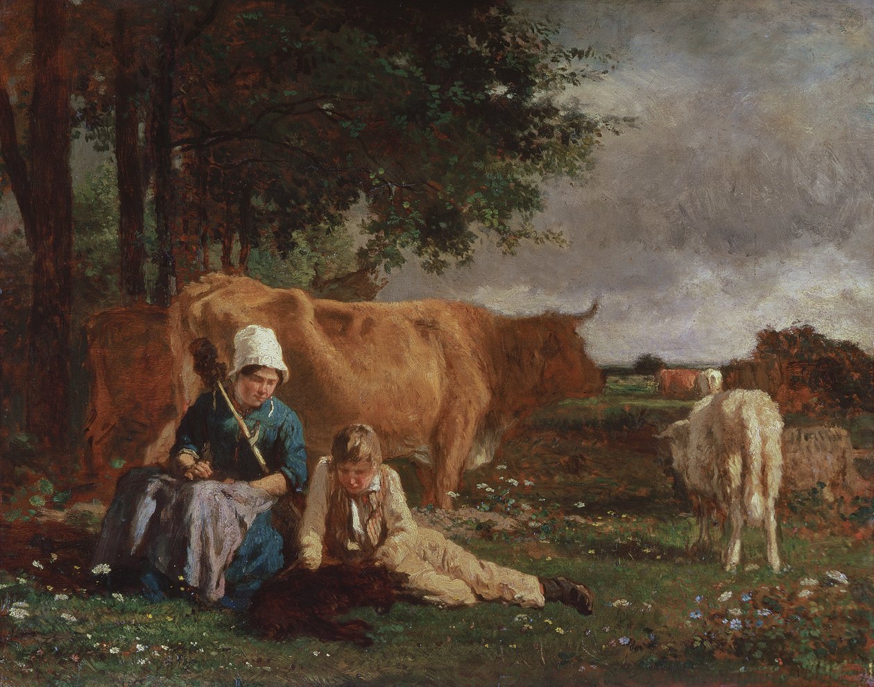 Pastorační scéna od Constant Emile Troyon