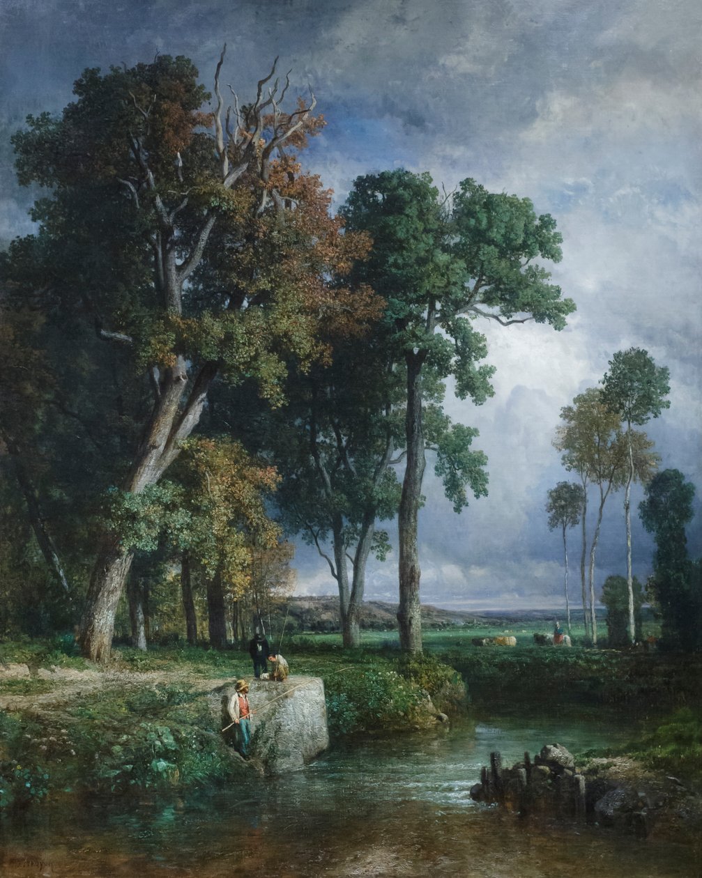 Rybáři, asi 1850 (olej na plátně) od Constant Emile Troyon