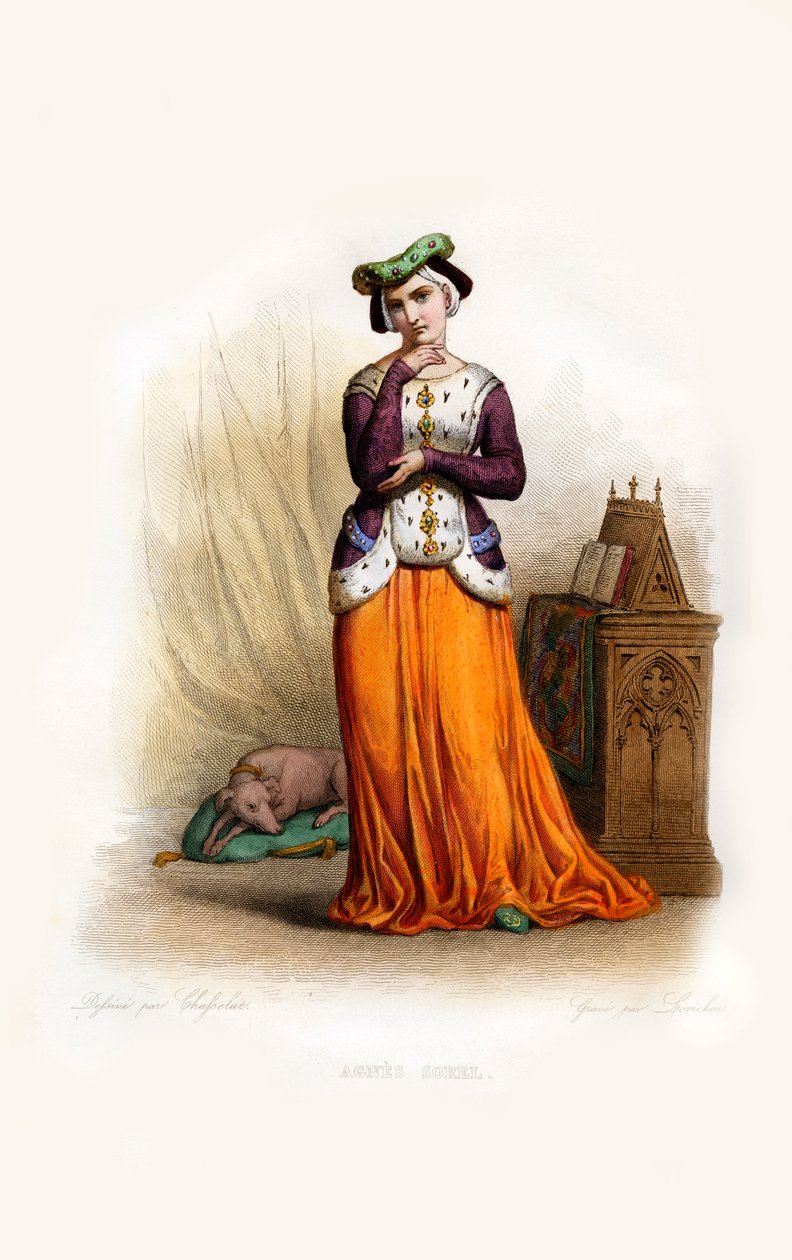 Agnes Sorel od Constant Louis Antoine Lorichon