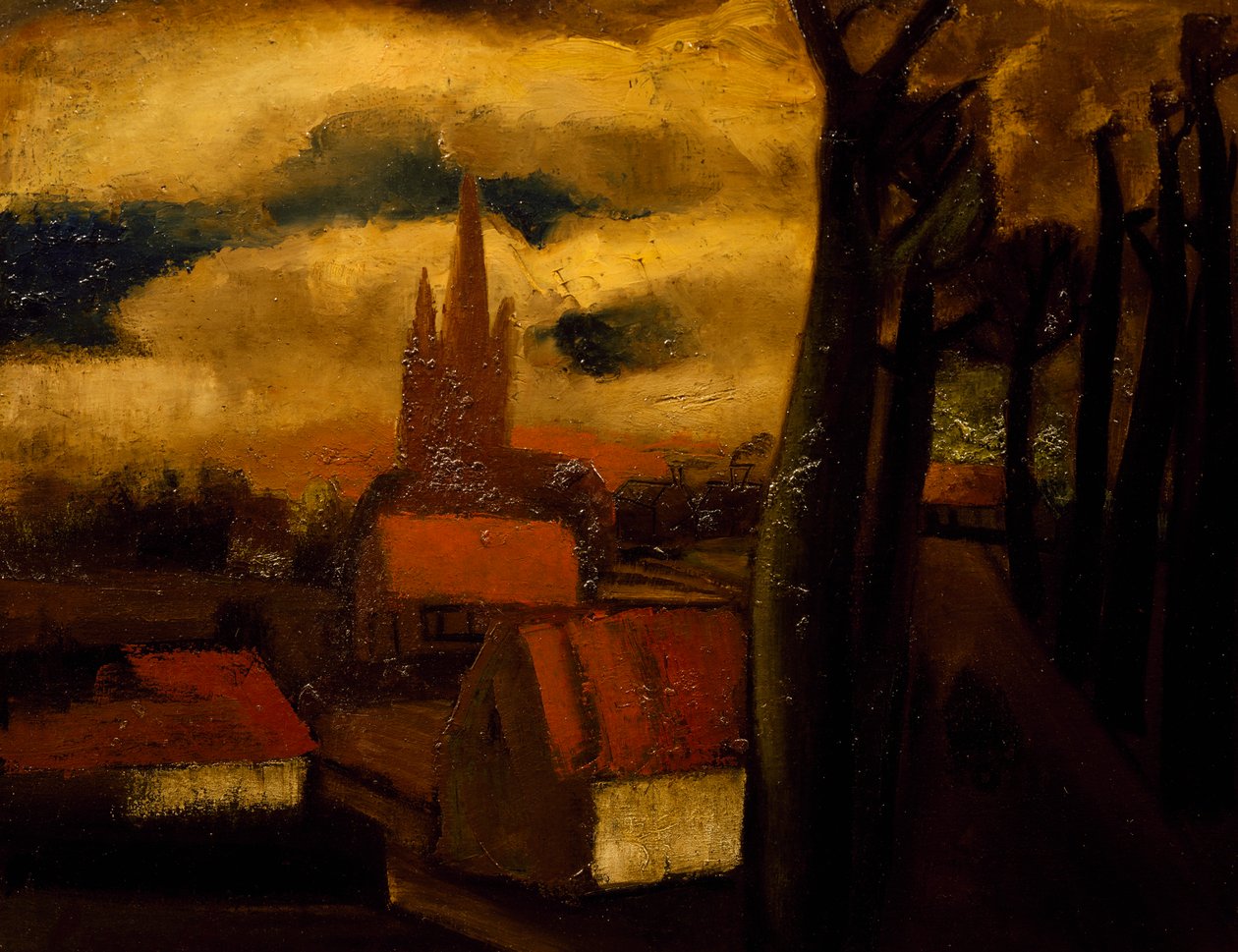 Červené střechy od Constant Permeke