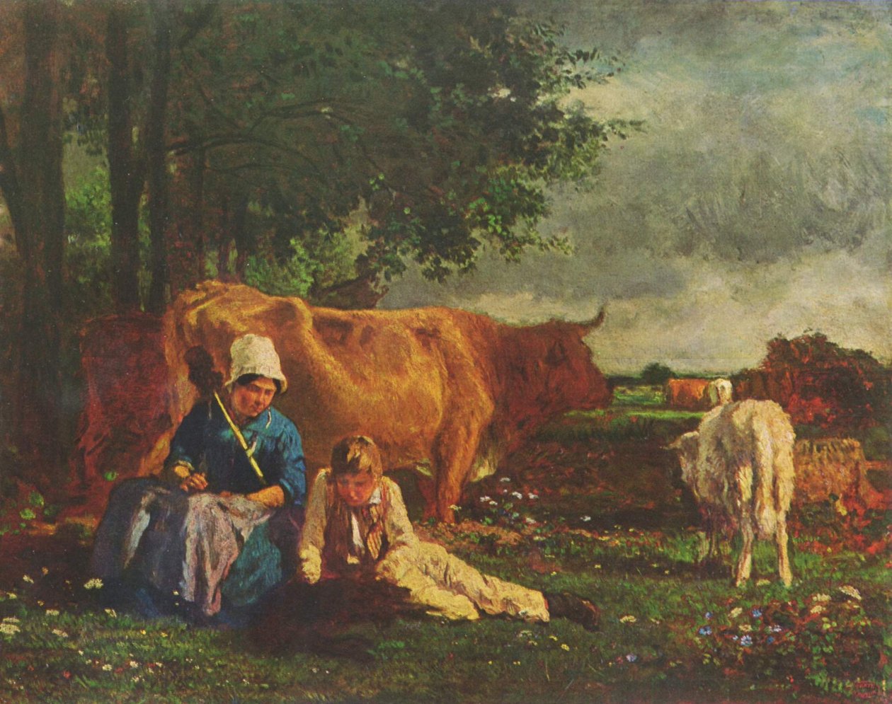 Němčina: Ovčácká scéna od Constant Troyon