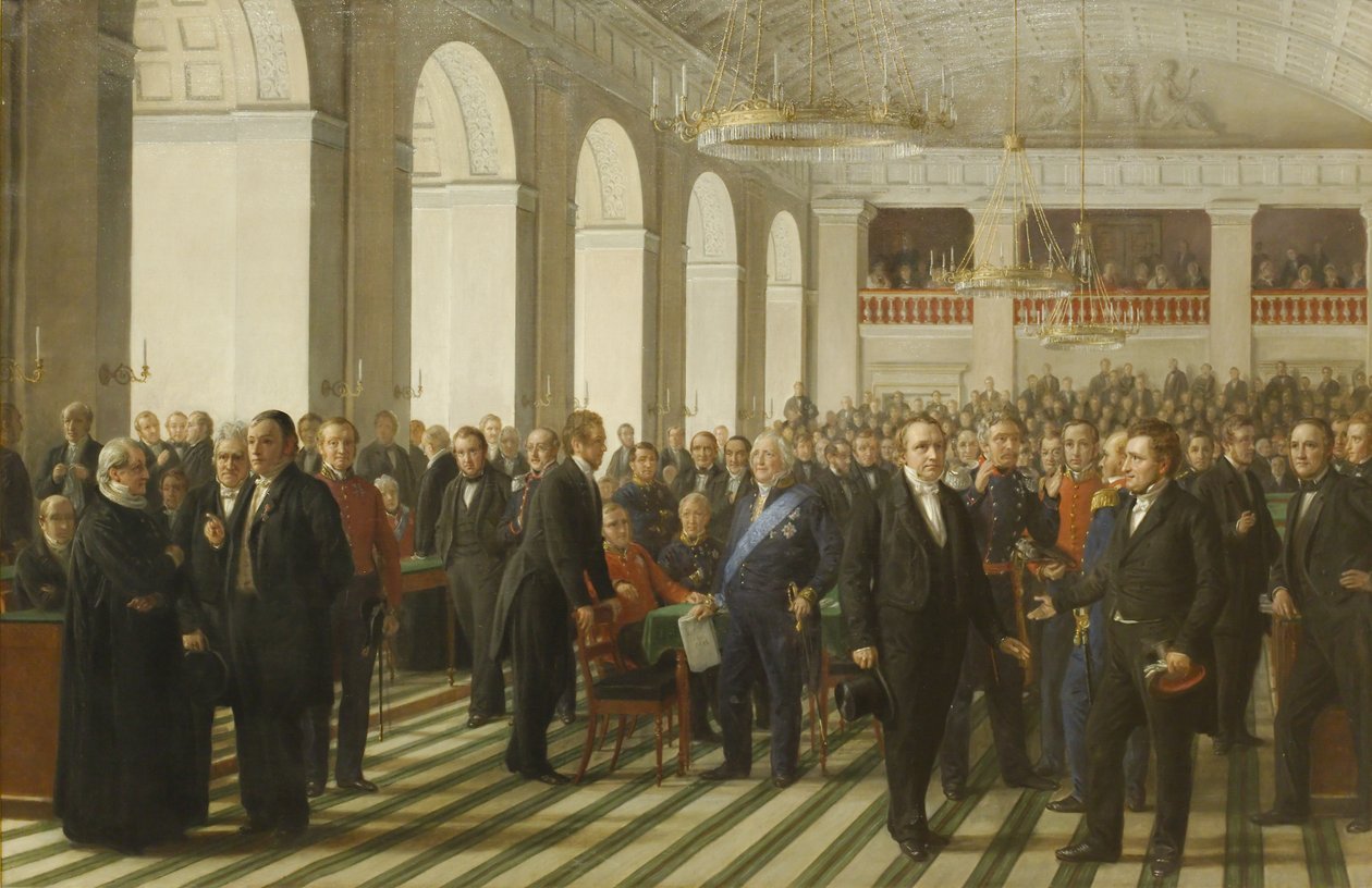 Náčrt pro ustavující shromáždění 1848 od Constantin Hansen