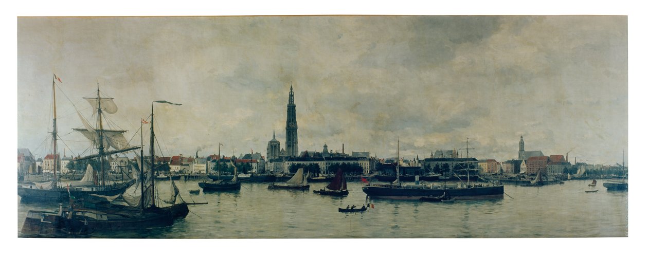 Antverpské nábřeží (olej na plátně) od Constantin Emile Meunier