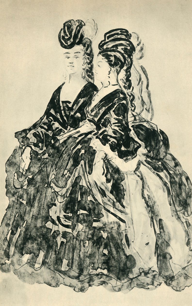 Deux Lorettes, polovina konce 19. století, 1943. od Constantin Guys