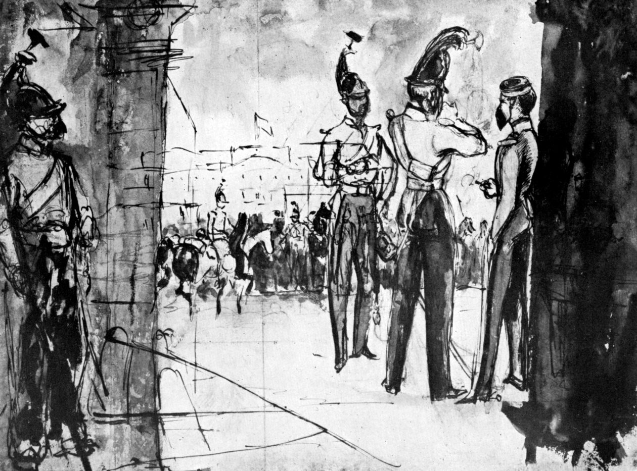 Skupina vojáků, 1930. od Constantin Guys