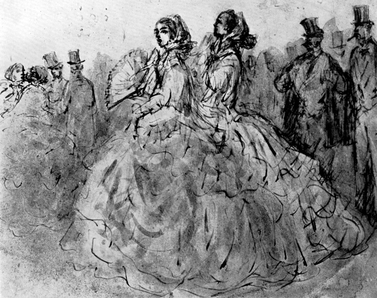 Promenáda, 19. století, 1930. od Constantin Guys