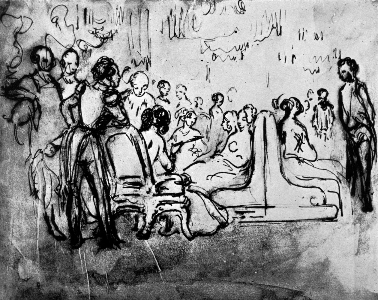 Salon, 19. století, 1930. od Constantin Guys