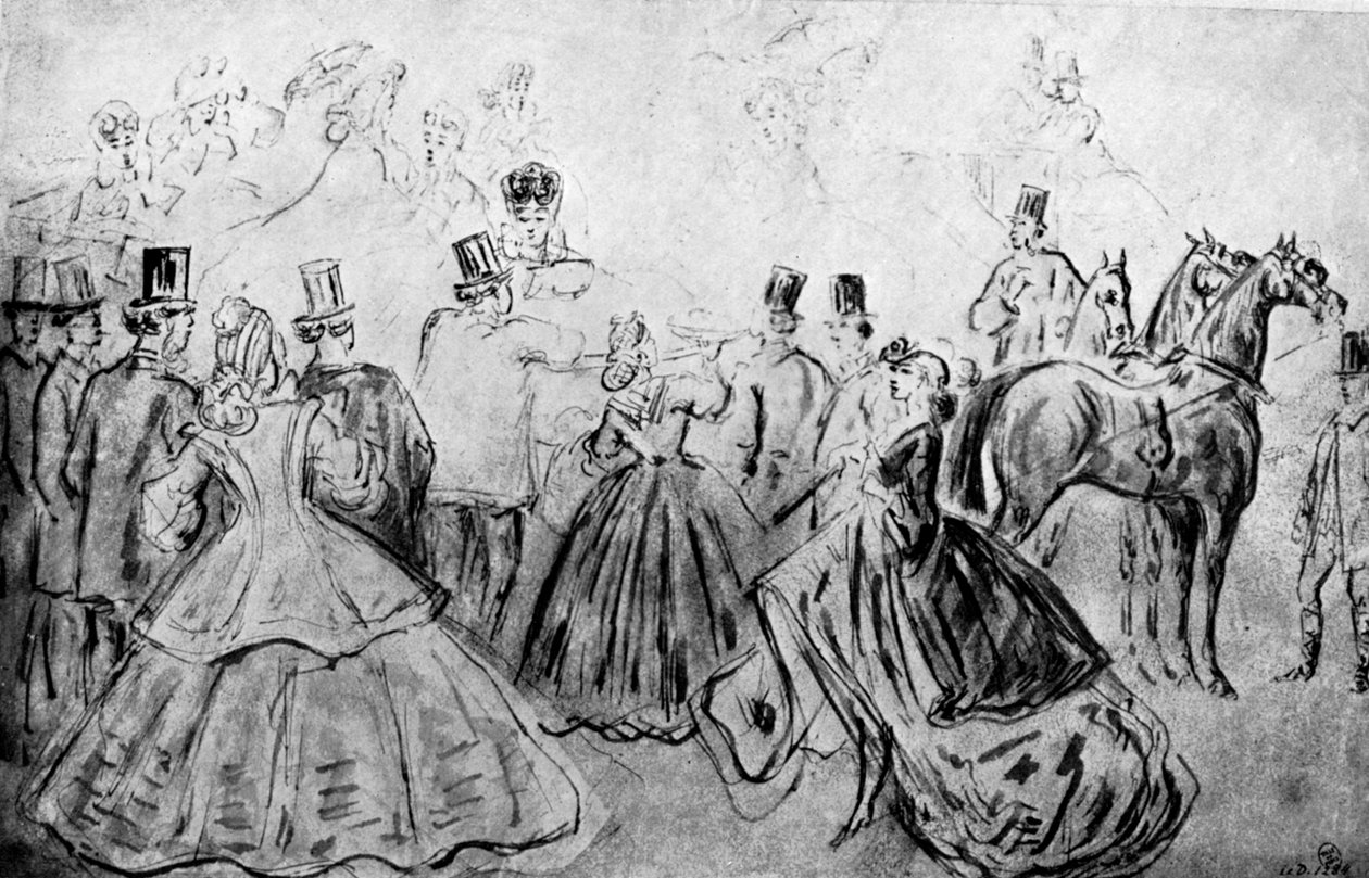 Promenáda, 19. století, 1930. od Constantin Guys