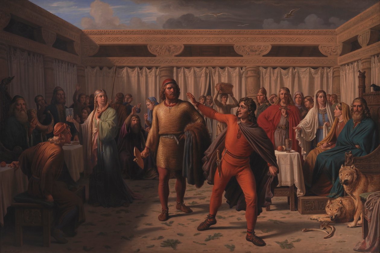 Svátek Ægirs, 1857 od Constantin Hansen