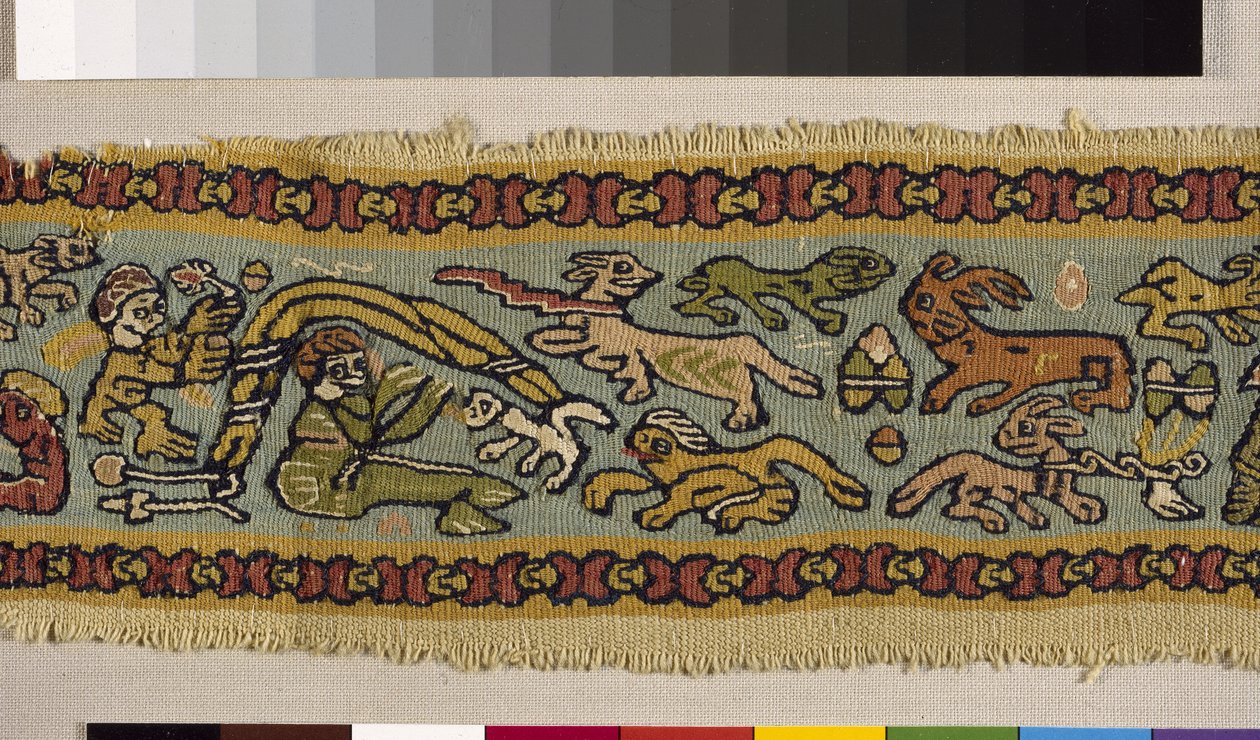 Polychromovaný textil, 4.-12. století (tapisérie) (viz také 114253) od Coptic