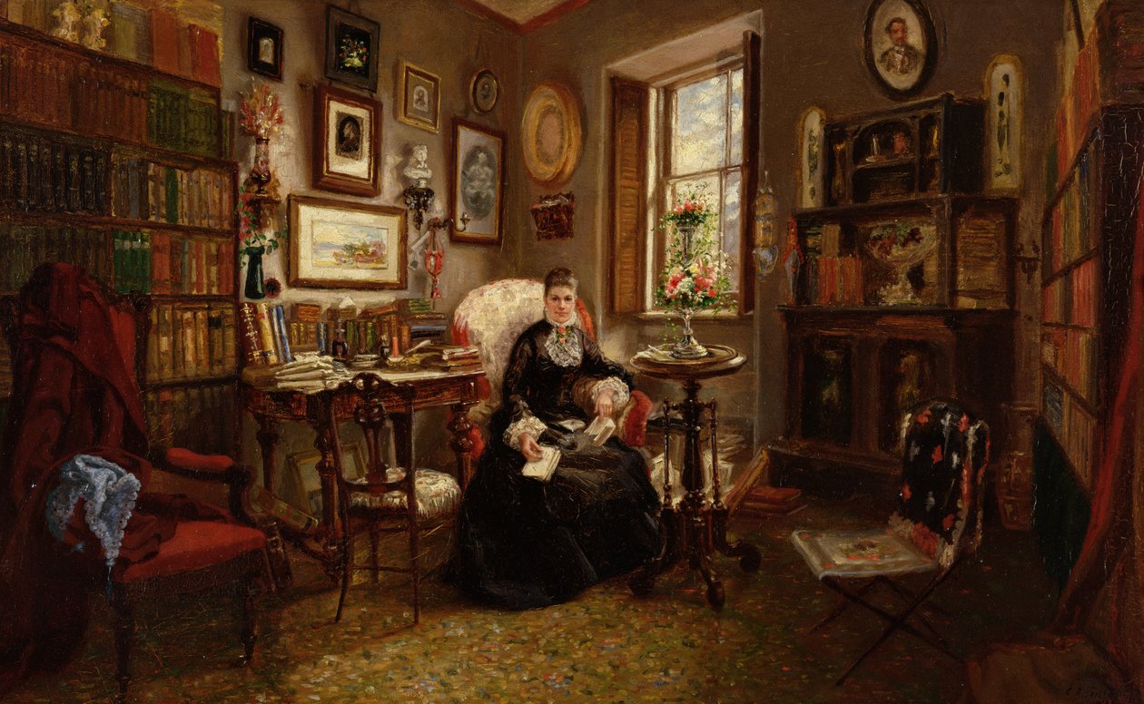 Paní Martha J. Lamb, 1878 (olej na deskové desce) od Cornelia Adele Strong Fassett