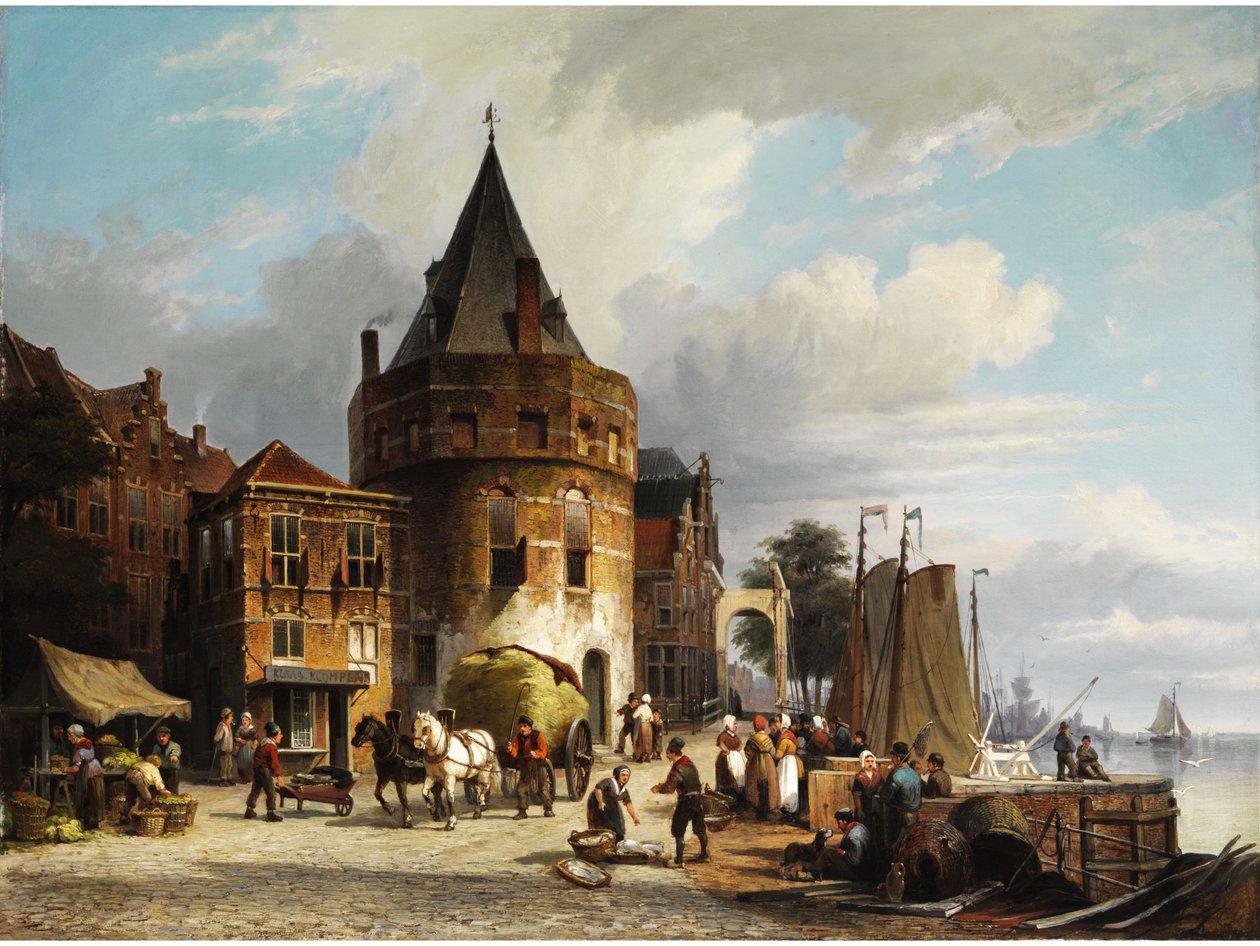 Křičící bouře v Amsterdamu od Cornelis Christiaan Dommersen