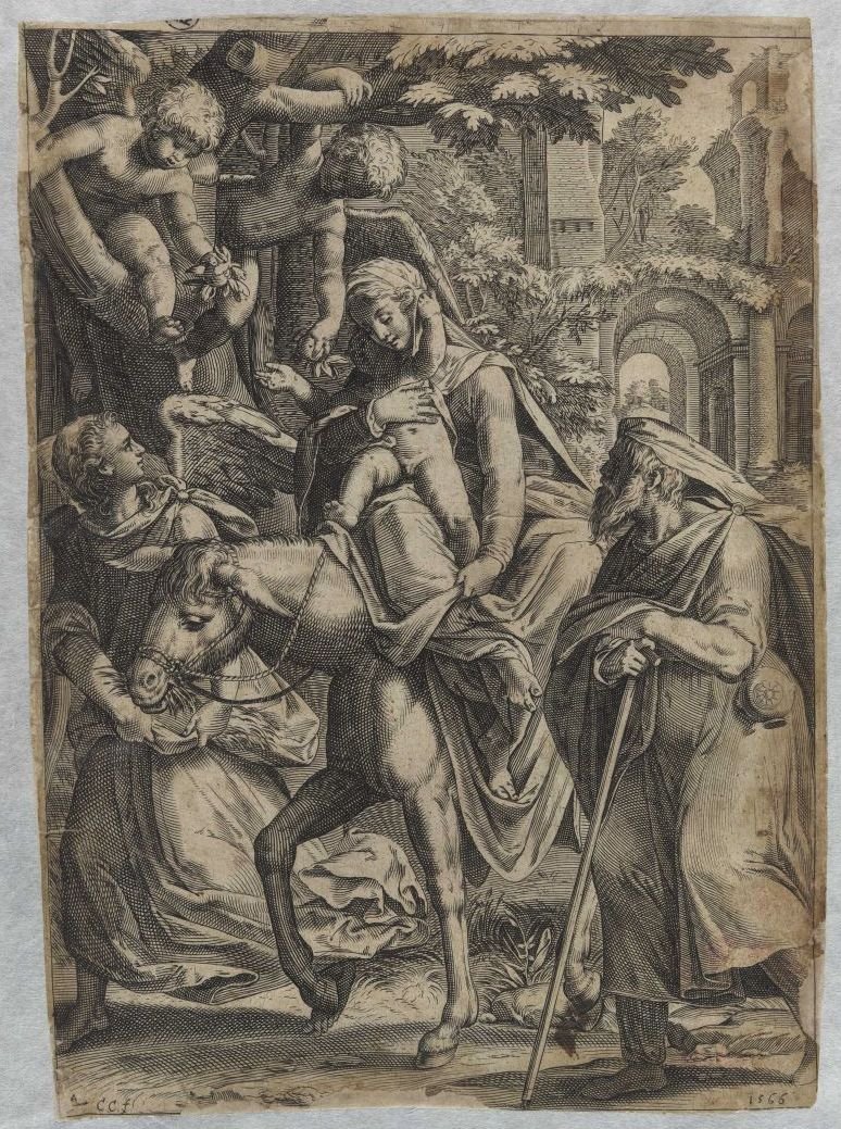 Útěk do Egypta od Cornelis Cort