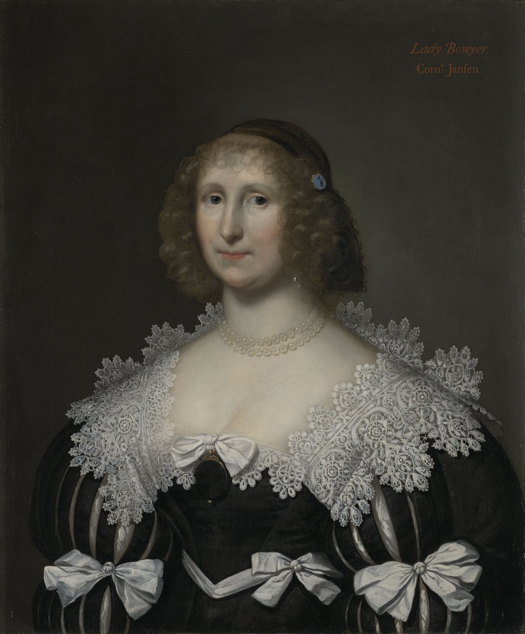 Portrét Hester, Lady Bowyer (rozená Skeffington) od Cornelis Janssens van Ceulen