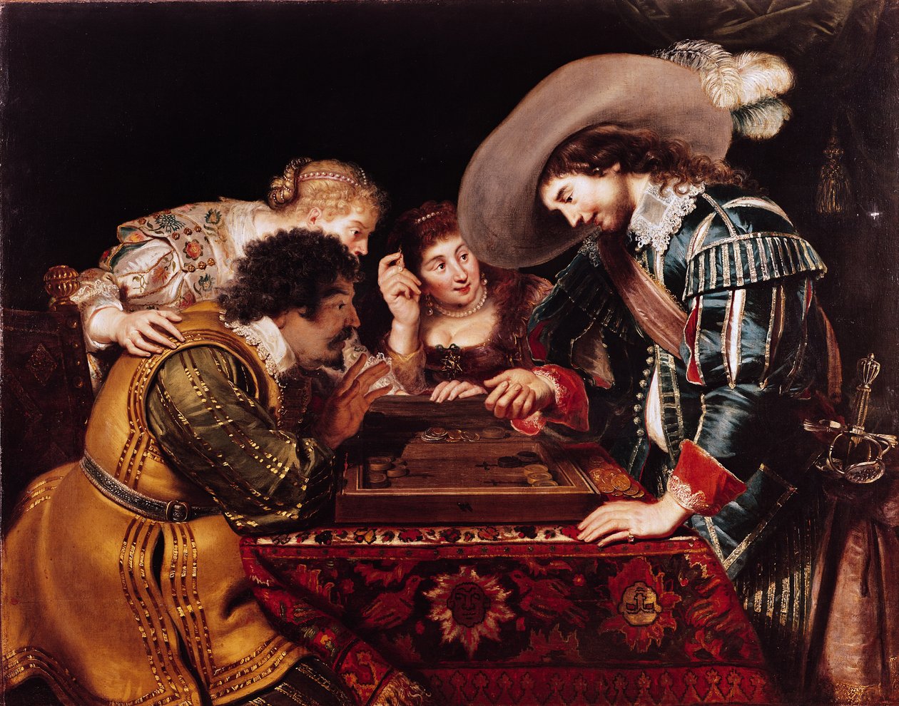 Hra Backgammon od Cornelis de Vos