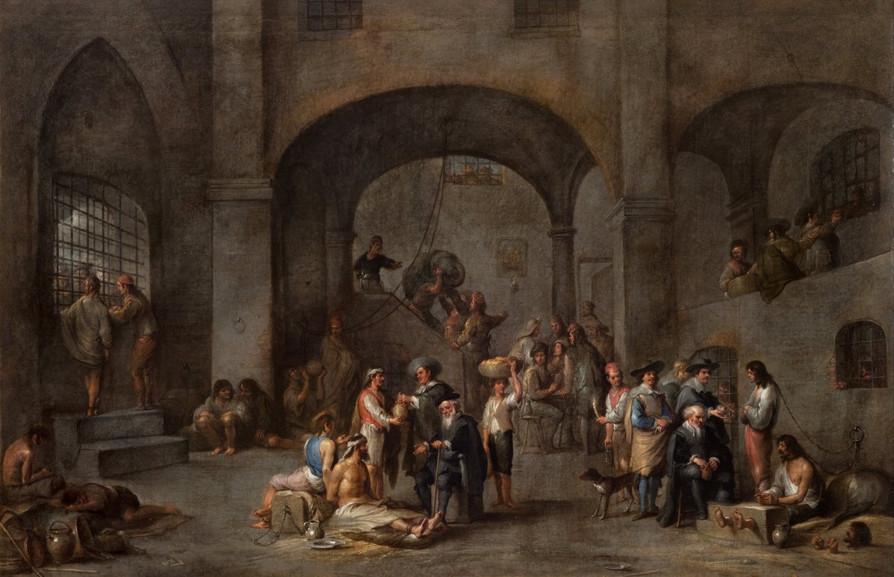 Návštěva uvězněných od Cornelis de Wael