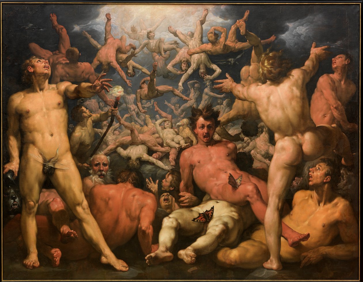 Pád Titánů od Cornelis van Haarlem