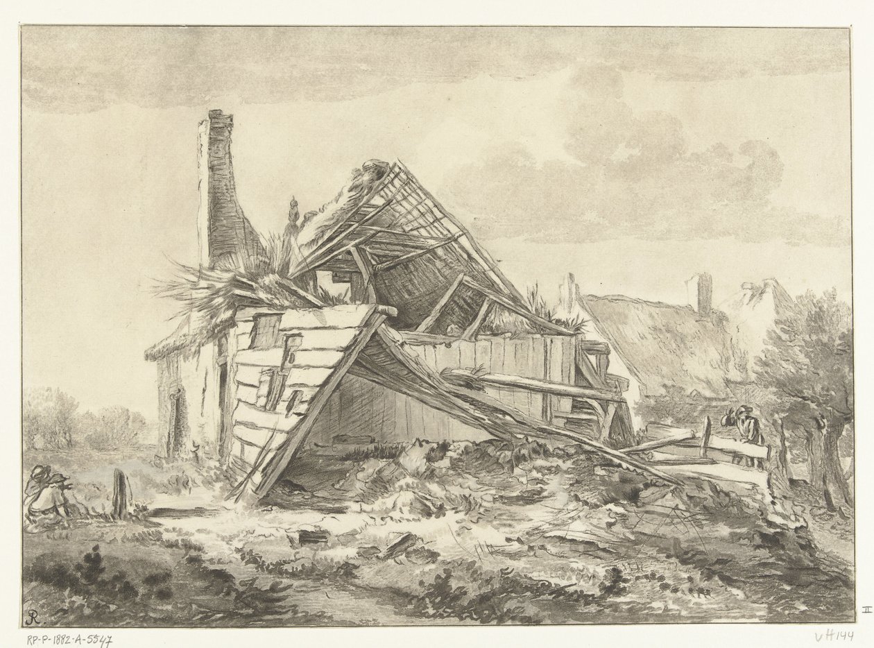 Zchátralá farma od Cornelis Brouwer