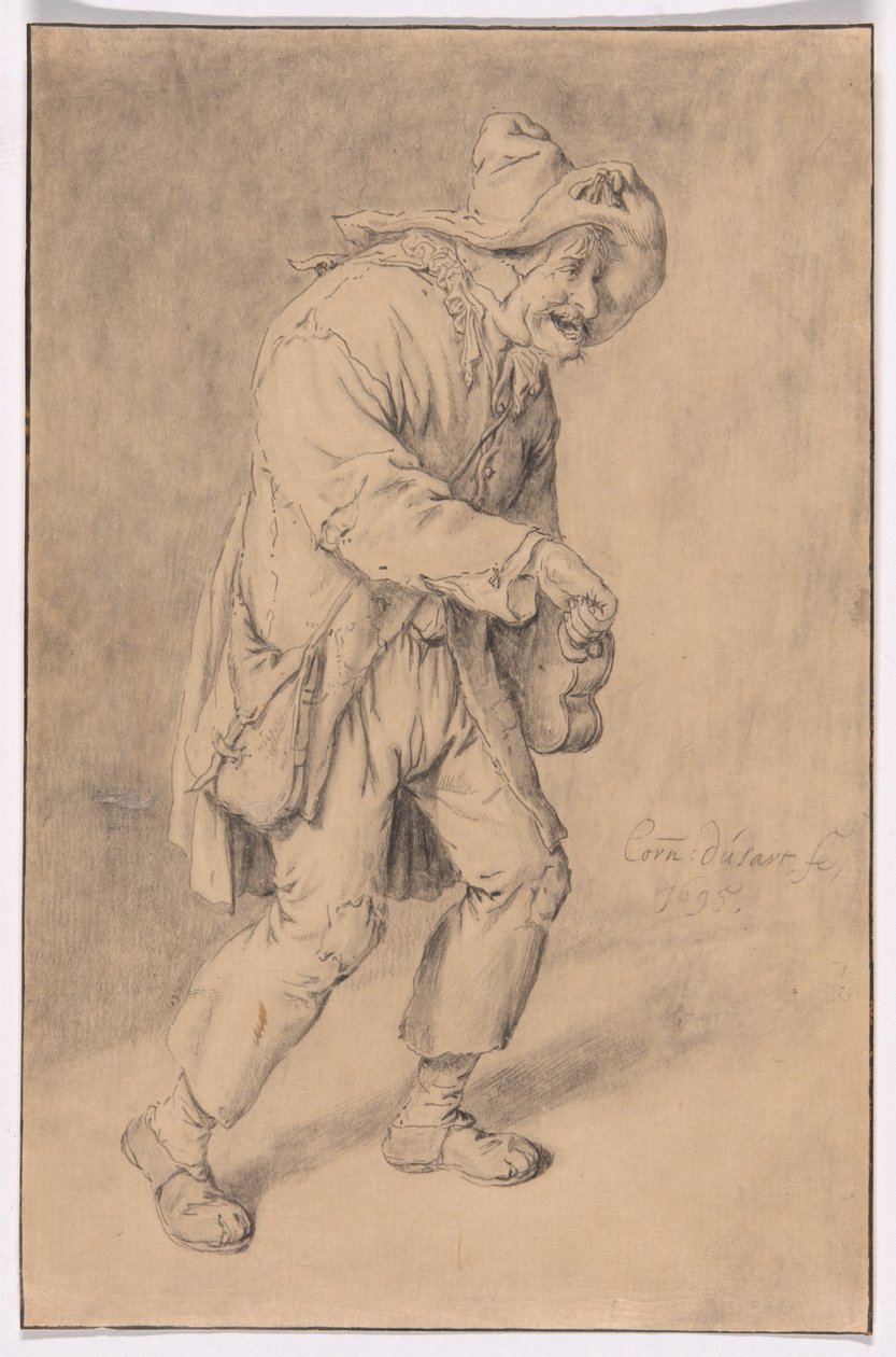 Hráč Hurdy-Gurdy od Cornelis Dusart