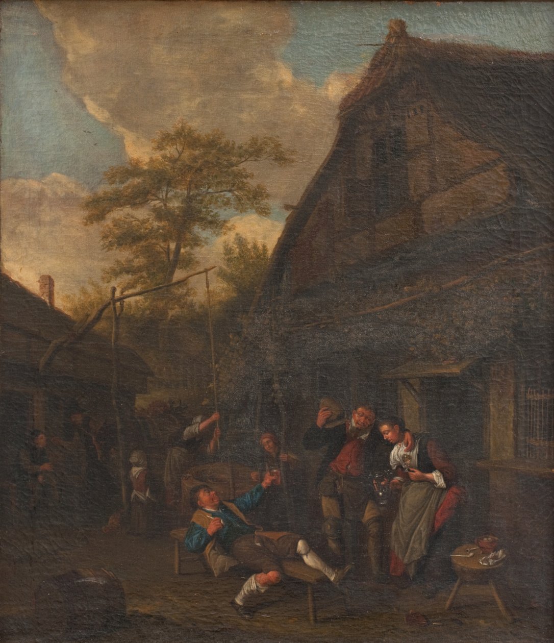 Rolníci před hospodou od Cornelis Dusart