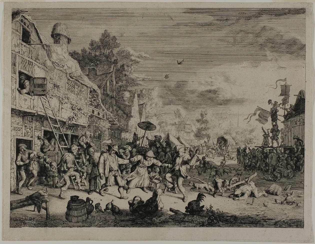 Vesnické slavnosti od Cornelis Dusart