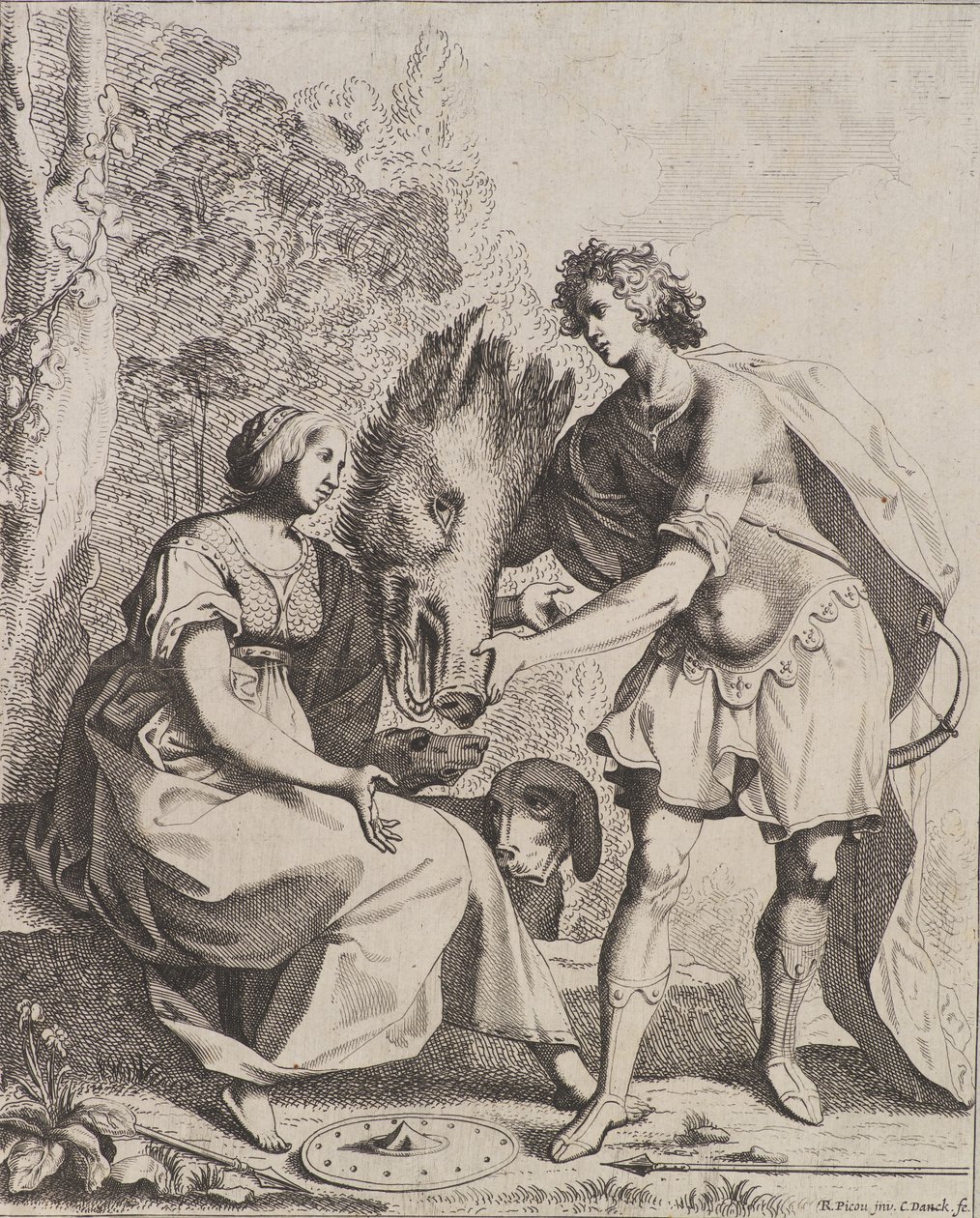 Meleager a Atalanta od Cornelis I Danckerts