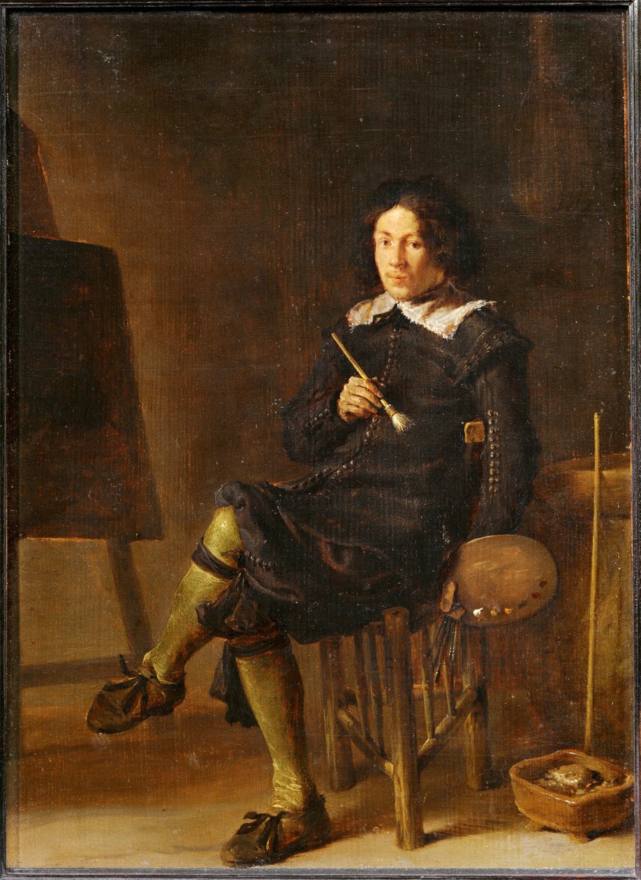 Autoportrét se stojanem ... od Cornelis Saftleven