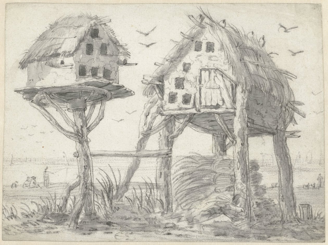 Dva holubníky od Cornelis Saftleven