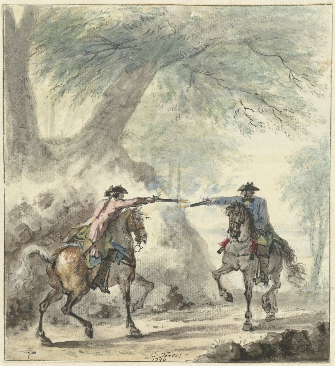 Duel, 1740 od Cornelis Troost