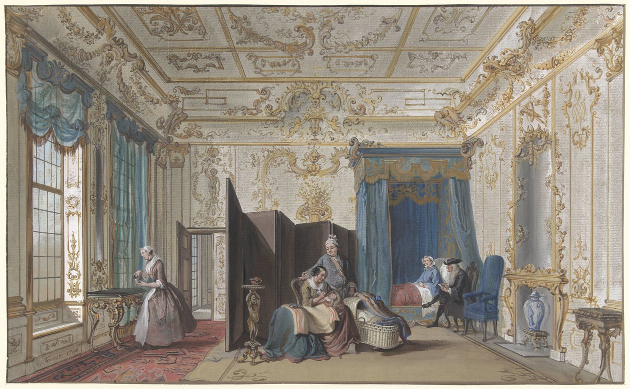 porodní pokoj od Cornelis Troost