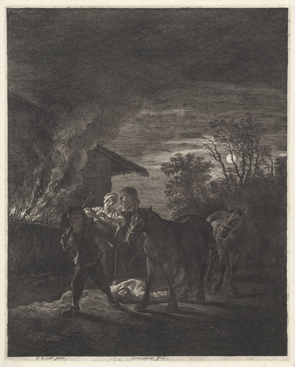 krádež koní od Cornelis Visscher (II)