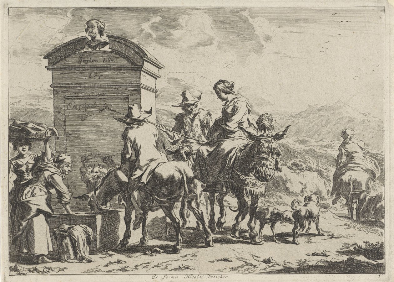 odpočívadlo Krajiny (název série) od Cornelis Visscher (II)