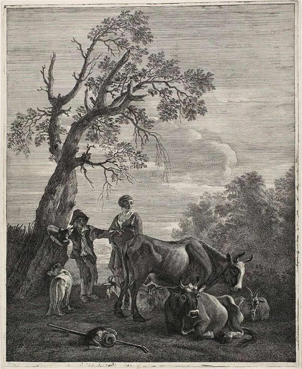 Odpočívající stádo od Cornelis Visscher