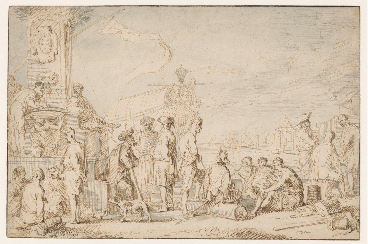 Východní přístav od Cornelis de Wael