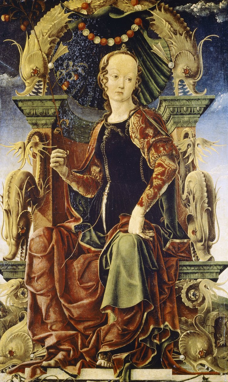 Múza, možná Calliope od Cosimo Tura