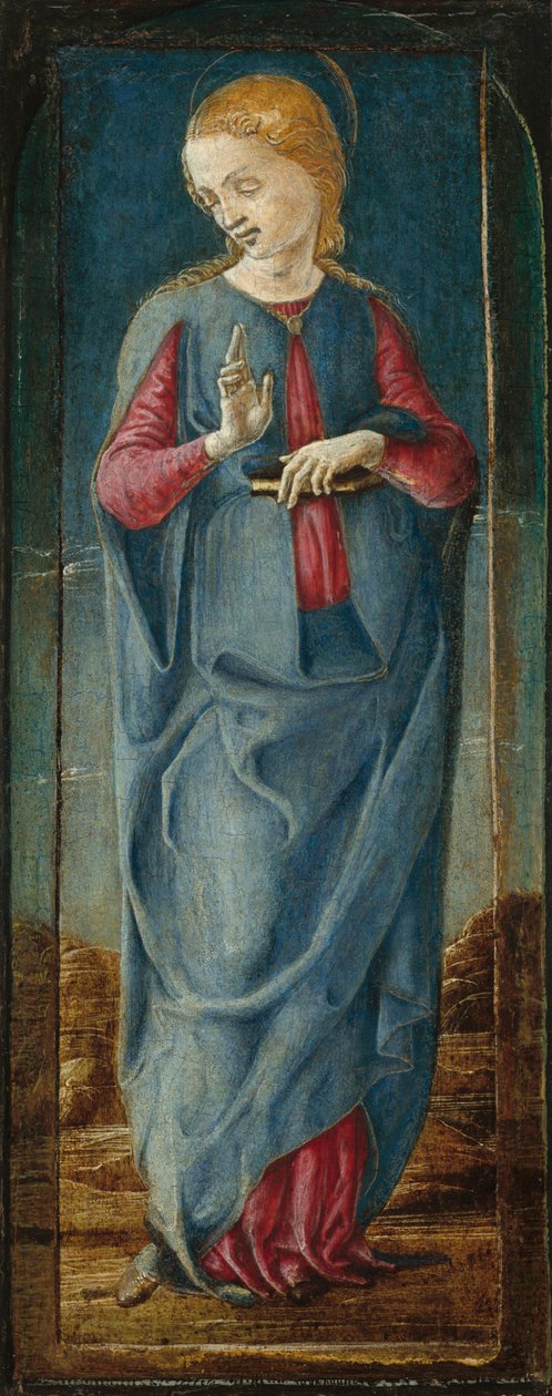 The Virgin Annunciate [střední pravý panel] od Cosmè Tura