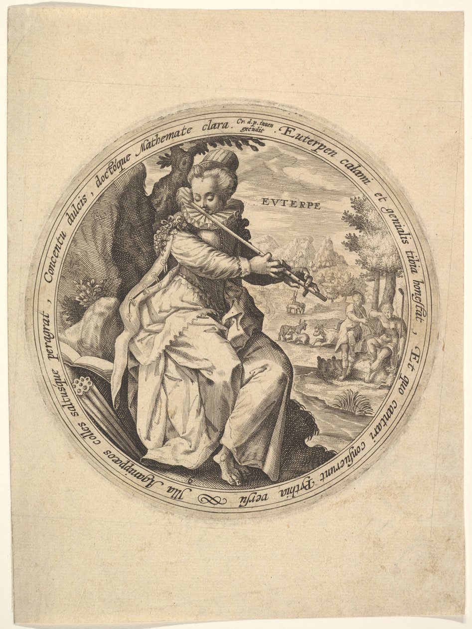 Euterpe, z Múz. od Crispijn de Passe I