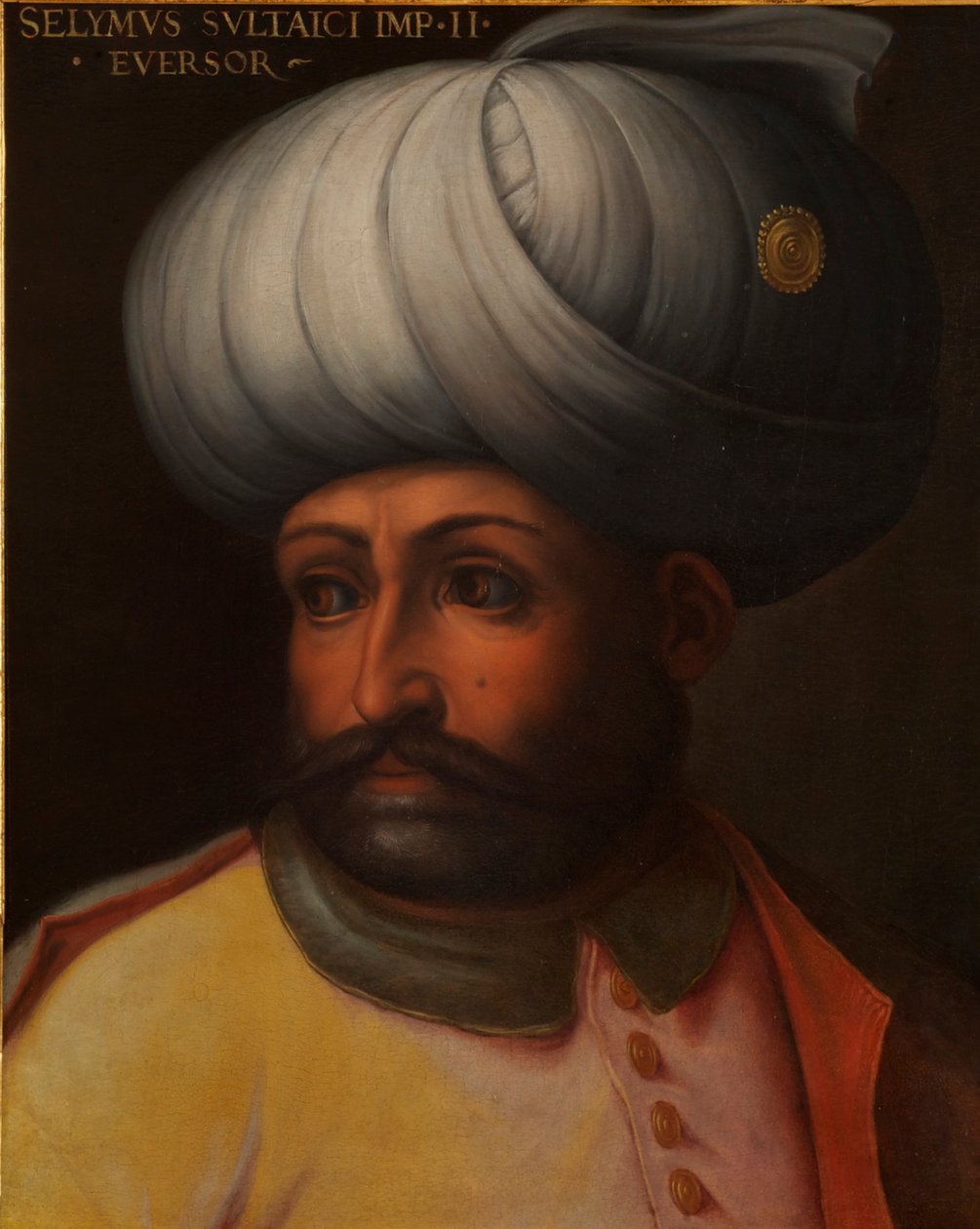 Portrét sultána Selima II. "Ničitele od Cristofano dell Altissimo