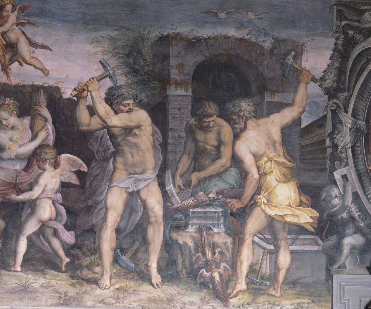 The Forge of Vulcan, 1555 od Cristofano Gherardi