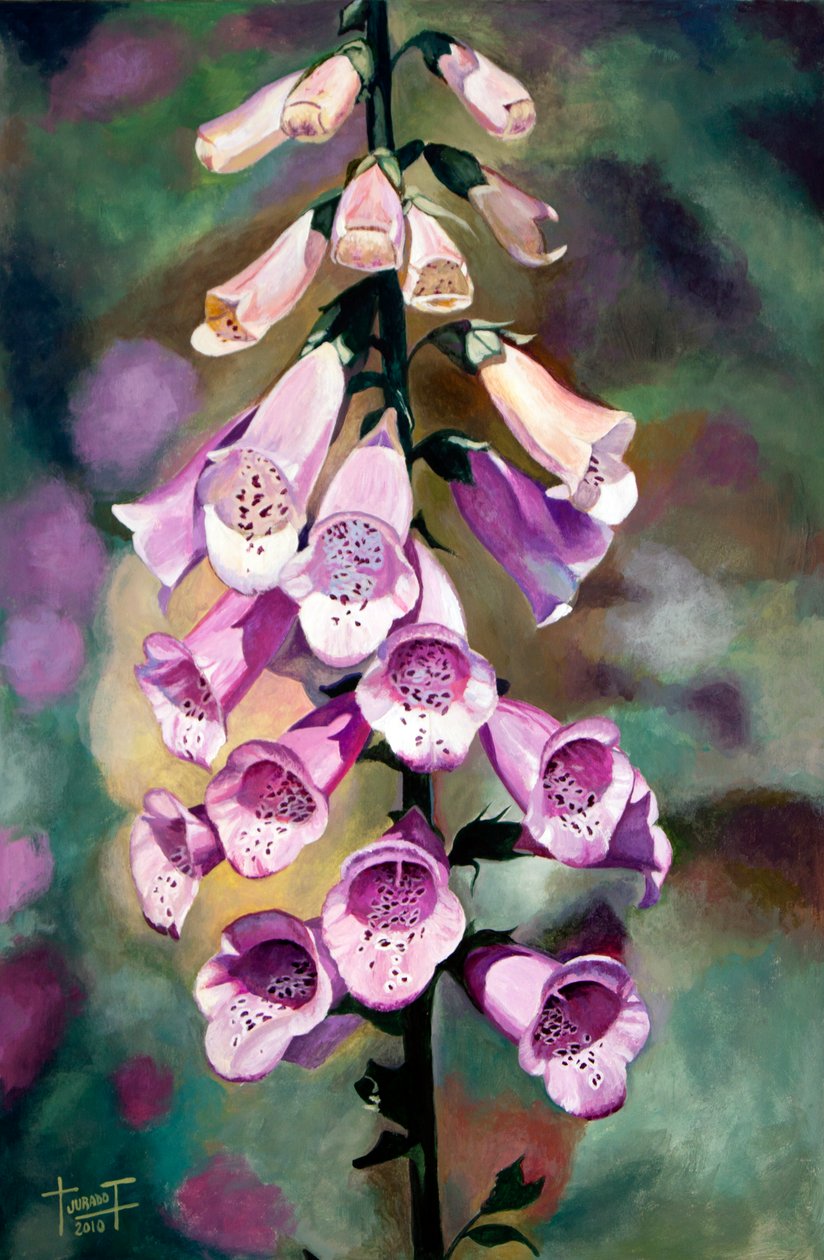 Purple Fingers, 2010 (akryl na papíře) od Cruz Jurado Traverso