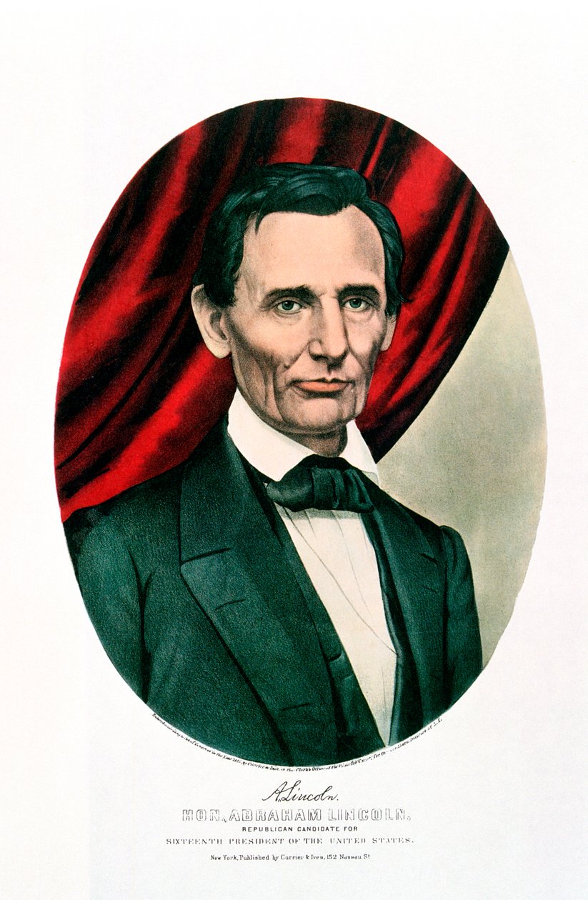 Abraham Lincoln 1809-65, c1865 od Currier and Ives