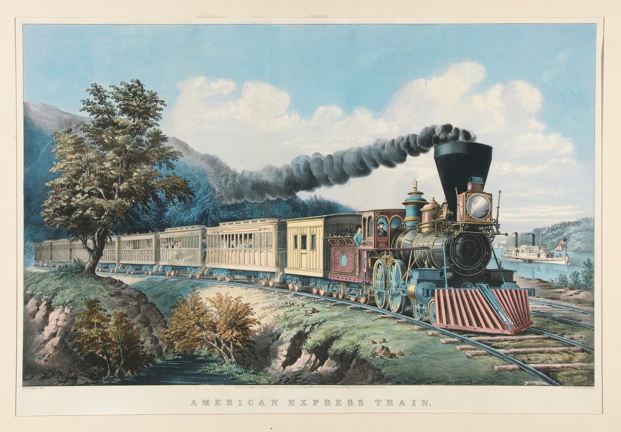 Americký expresní vlak od Currier and Ives
