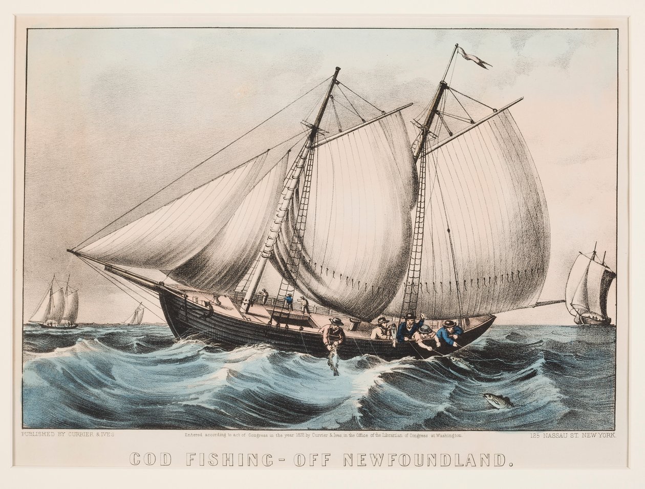 Rybolov tresky - mimo Newfoundland od Currier and Ives
