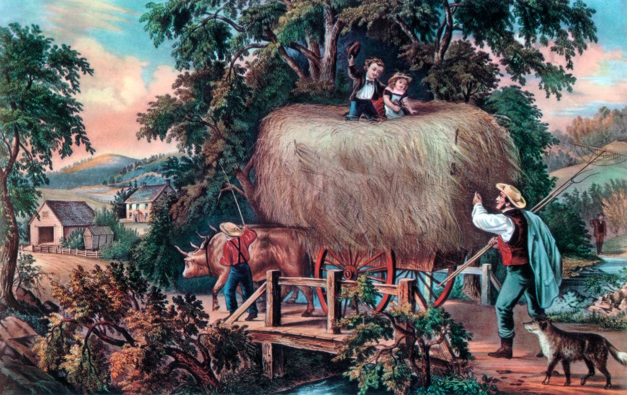 Haying Time, The Last Load, 1868. od Currier and Ives